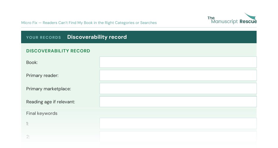 Top of the blank discoverability record from the Micro Fix, fading out