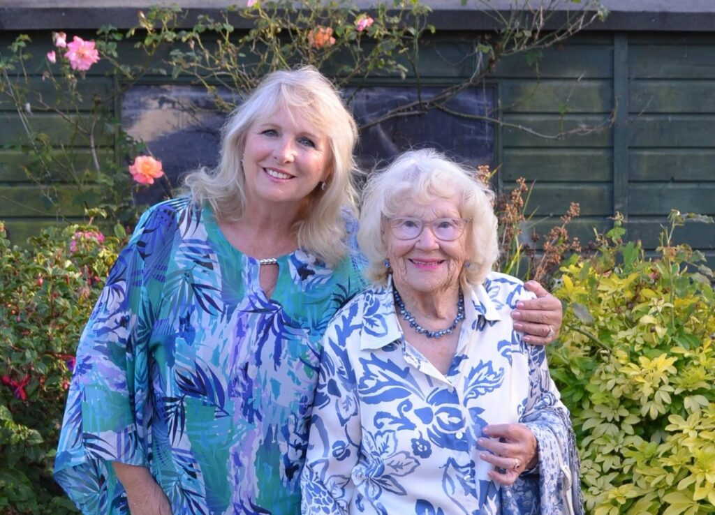 Wendy Woodcock with her mother, Winifred Rowland